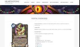 
							         Portal Overfiend - Hearthstone Card - Hearthstone Top Decks								  
							    