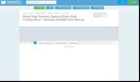 
							         Portal Page Redirect; Radius-driven Auto Configuration - Nomadix ...								  
							    