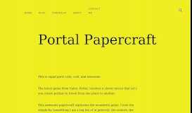 
							         Portal Papercraft — Ben Gillbanks								  
							    