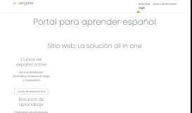 
							         Portal para Aprender Español Online: Cursos E-learning - Lengalia								  
							    