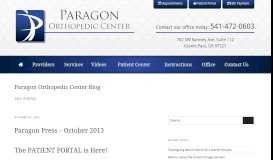 
							         portal – Paragon Orthopedic Center Blog								  
							    