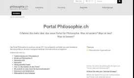 
							         Portal Philosophie.ch - Philosophie.ch								  
							    