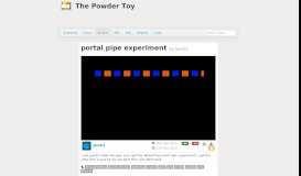 
							         portal pipe experiment by jacob1 - The Powder Toy								  
							    