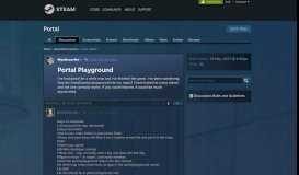 
							         Portal Playground :: Portal General Discussions - Steam Community								  
							    