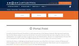 
							         Portal Point | Landmark Information | Swoop Antarctica								  
							    