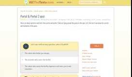 
							         Portal & Portal 2 quiz - AllTheTests.com								  
							    