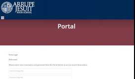 
							         Portal : Portal Login - Arrupe Jesuit High School								  
							    