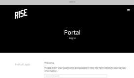 
							         Portal : Portal Login - RISE								  
							    