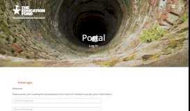 
							         Portal : Portal Login - The Education Fund								  
							    