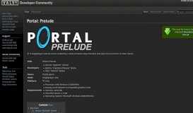 
							         Portal: Prelude - Valve Developer Community								  
							    