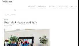 
							         Portal: Privacy and Ads | Facebook Newsroom								  
							    