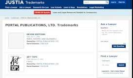 
							         PORTAL PUBLICATIONS, LTD. Trademarks :: Justia Trademarks								  
							    