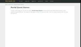 
							         Portal Quest Games Play Friv Online Games | Flash Games ...								  
							    
