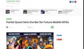 
							         Portal Quest Sets the Bar for Future Mobile RPGs - Android Apps								  
							    