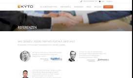 
							         Portal-Referenzen für Kyto - B2B-Online-Marketing-Lösung - Kyto GmbH								  
							    