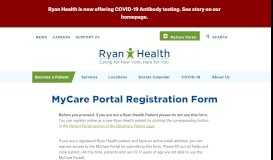 
							         Portal Registration - Ryan Health								  
							    