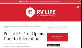 
							         Portal RV Park Opens Door to Recreation - RV Life								  
							    