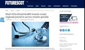 
							         Portal Scottish health boards are able to share patient information								  
							    