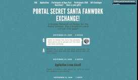 
							         Portal Secret Santa Fanwork Exchange!								  
							    