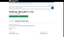 
							         PORTAL SECURITY LTD - Overview (free company information from ...								  
							    