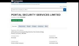 
							         PORTAL SECURITY SERVICES LIMITED - Overview (free company ...								  
							    