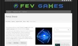 
							         Portal Shield | Fev Games								  
							    