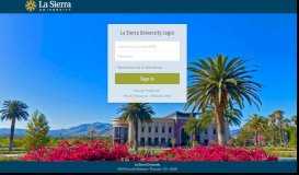 
							         Portal Sign In - La Sierra University								  
							    