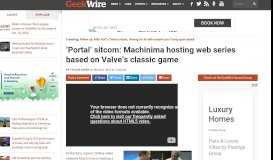 
							         'Portal' sitcom: Machinima hosting web series based on Valve's classic ...								  
							    