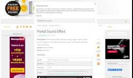 
							         Portal Sound Effect | Best online SFX Library For media Projects								  
							    