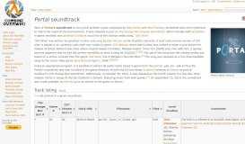 
							         Portal soundtrack - Combine OverWiki, the original Half-Life wiki and ...								  
							    