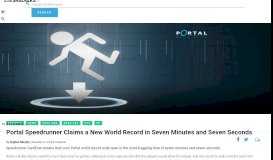 
							         Portal Speedrunner Claims a New World Record in Seven Minutes ...								  
							    