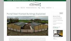 
							         Portal Steel Framed Buildings Explained | Seymour Construction								  
							    