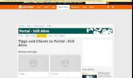 
							         Portal - Still Alive: Cheats und Tipps (Xbox 360) | spieletipps								  
							    