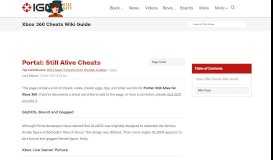 
							         Portal: Still Alive Cheats - Xbox 360 Cheats Wiki Guide - IGN								  
							    