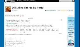 
							         PORTAL: Still Alive Guitar chords | Guitar Chords ... - Guitar tabs explorer								  
							    