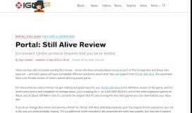 
							         Portal: Still Alive Review - IGN								  
							    