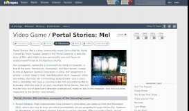 
							         Portal Stories: Mel (Video Game) - TV Tropes								  
							    