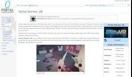 
							         Portal Stories: VR - Portal Wiki								  
							    