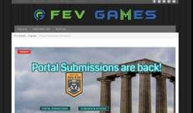 
							         Portal Submissions are back! | Fev Games								  
							    