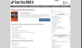 
							         Portal system requirements | Can I Run Portal								  
							    