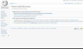
							         Portal talk:Education - Wikipedia								  
							    