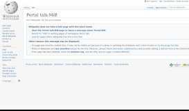 
							         Portal talk:MiB - Wikipedia								  
							    
