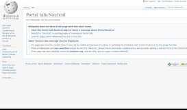 
							         Portal talk:Nautical - Wikipedia								  
							    