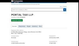 
							         PORTAL TAX LLP - Overview (free company information from ...								  
							    