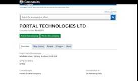 
							         PORTAL TECHNOLOGIES LTD - Overview (free company information ...								  
							    