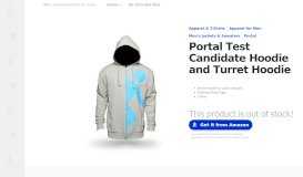 
							         Portal Test Candidate Hoodie and Turret Hoodie - The Geek Gift								  
							    