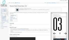 
							         Portal Test Chamber 03 - Portal Wiki								  
							    