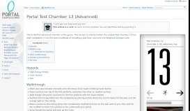 
							         Portal Test Chamber 13 (Advanced) - Portal Wiki								  
							    