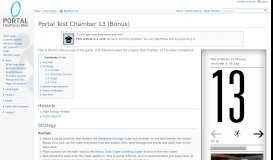 
							         Portal Test Chamber 13 (Bonus) - Portal Wiki								  
							    