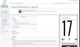 
							         Portal Test Chamber 17 (Bonus) - Portal Wiki								  
							    